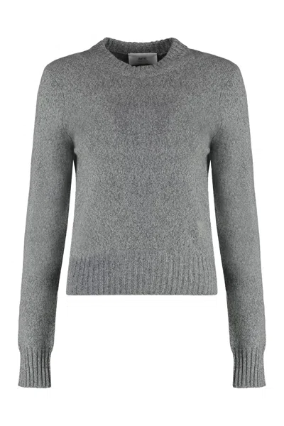 Ami Alexandre Mattiussi Wool And Cashmere Sweater In Grey