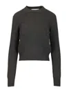 Ami Alexandre Mattiussi Wool And Cashmere Sweater Knitwear Black In Gray