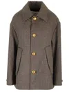 Ami Alexandre Mattiussi Wool And Cotton Caban Coats Brown In Brown