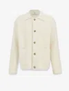 Ami Alexandre Mattiussi Ribbed Cardigan With Long Sleeves And Pockets In Multi