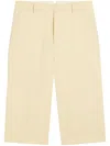Ami Alexandre Mattiussi Yellow Wool Wide Bermuda Yellow In Yellow