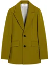 Ami Alexandre Mattiussi Khaki Wool Two Buttons Fitted Jacket Green In 绿色