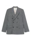 Ami Alexandre Mattiussi Wool Blazer In Gray