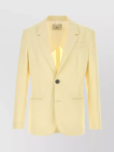 AMI ALEXANDRE MATTIUSSI WOOL BLAZER LAPEL VENT POCKETS
