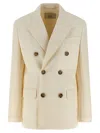 Ami Alexandre Mattiussi Ami Paris Wool Blazer In Neutral