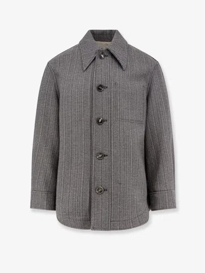 AMI ALEXANDRE MATTIUSSI WOOL BLEND OVERSHIRT