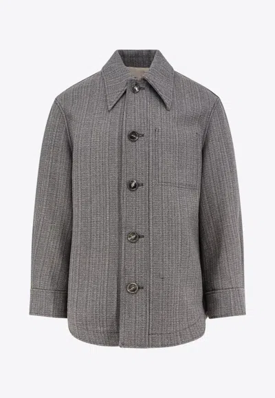 AMI ALEXANDRE MATTIUSSI WOOL-BLEND OVERSHIRT