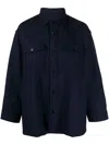 Ami Alexandre Mattiussi Wool-blend Shirt Jacket In Blue