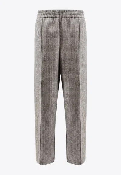 Ami Alexandre Mattiussi Wool-blend Tailored Pants In Gray