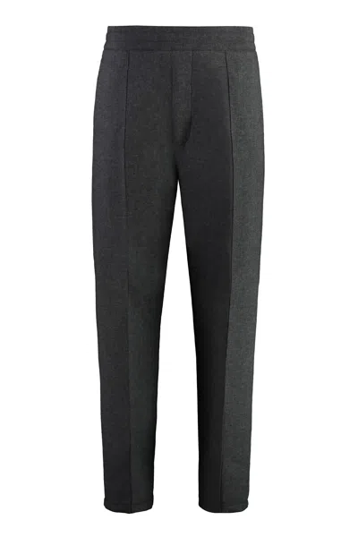 AMI ALEXANDRE MATTIUSSI WOOL BLEND TROUSERS