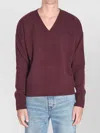 Ami Alexandre Mattiussi Ami Paris Cherry-coloured Wool And Cashmere Sweater Ami De Coeur Men In Burgundy