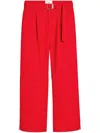 Ami Alexandre Mattiussi Red Wool Cargo Trousers Red In 632 Poppy