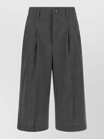 Ami Alexandre Mattiussi Wool Carrot Bermuda Shorts