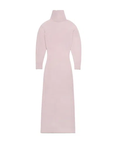 Ami Alexandre Mattiussi Maxikleid Mit Ellenbogen-patches In Pink