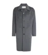 Ami Alexandre Mattiussi Single-breasted Wool Knee-length Coat In Black