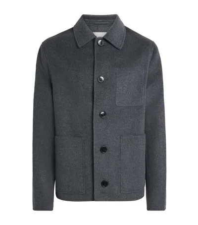 AMI ALEXANDRE MATTIUSSI WOOL-CASHMERE OVERSHIRT
