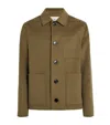 Ami Alexandre Mattiussi Boxy Wool-cashmere Blend Jacket In Brown
