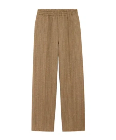 Ami Alexandre Mattiussi Wool Casual Pants In Brown