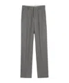 Ami Alexandre Mattiussi Tailored Wool Trousers Featuring Pleated Front In Gray