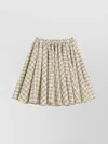 Ami Alexandre Mattiussi Checked-pattern Midi Skirt In Brown