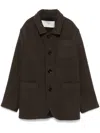 Ami Alexandre Mattiussi Ami Single-breasted Oversized Coat In Multi