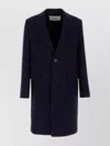 Ami Alexandre Mattiussi Wool Coat With Back Vent And Flap Pockets