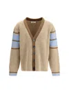Ami Alexandre Mattiussi Ami Paris Ami Striped Wool Cardigan In Multi