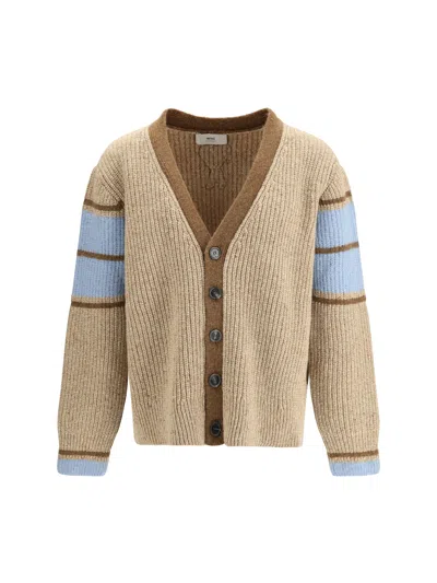 AMI ALEXANDRE MATTIUSSI WOOL COLLEGE CARDIGAN
