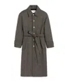 Ami Alexandre Mattiussi Wool-cotton Blended Large-profile Belted Coat In Black