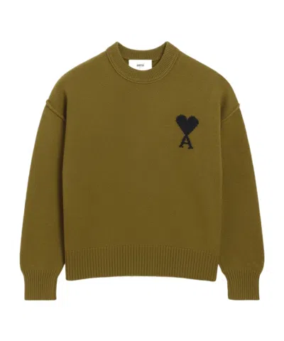 AMI ALEXANDRE MATTIUSSI WOOL CREW NECK SWEATER