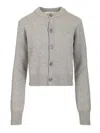 Ami Alexandre Mattiussi Wool Crewneck Sweater Knitwear White In Gray