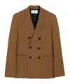Ami Alexandre Mattiussi Brown Wool Double Breasted Jacket Brown In Brown