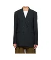 Ami Alexandre Mattiussi Wool Double-breasted Suit Jacket In Black