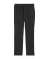 Ami Alexandre Mattiussi Black Wool Elasticated Waist Trousers Grey In Black