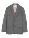 Ami Alexandre Mattiussi Grey Wool Loose Single Breasted Jacket Grey In Gray