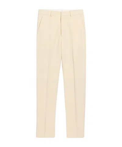 AMI ALEXANDRE MATTIUSSI WOOL GABARDINE TROUSERS