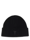 Ami Alexandre Mattiussi Wool Hat With Logo In Black