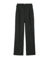Ami Alexandre Mattiussi Wool High Waist Wide Pants In Gray