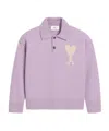 Ami Alexandre Mattiussi Purple Wool Ami De Coeur Polo Purple In Purple