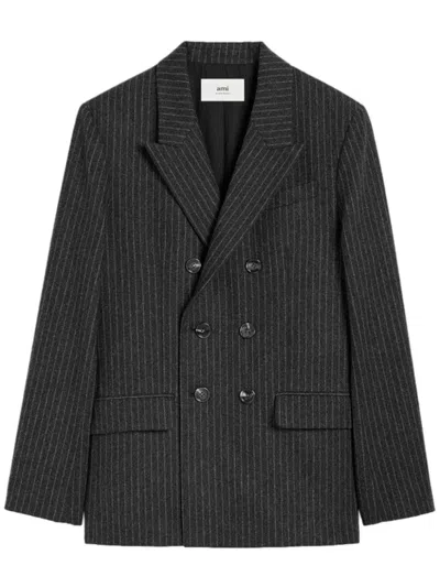 Ami Alexandre Mattiussi Wool Jacket In Black