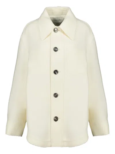 Ami Alexandre Mattiussi Wool Jacket In Neutral
