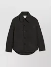 Ami Alexandre Mattiussi Wool Jacket With Long Sleeves And Buttoned Cuffs In Black