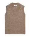 Ami Alexandre Mattiussi Ribbed Chunky Sweater Brown Unisex In Brown