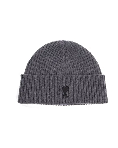 AMI ALEXANDRE MATTIUSSI WOOL LOGO BEANIE
