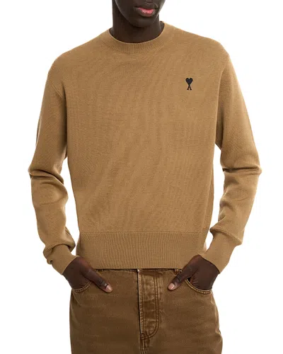 AMI ALEXANDRE MATTIUSSI WOOL LOGO CREWNECK SWEATER