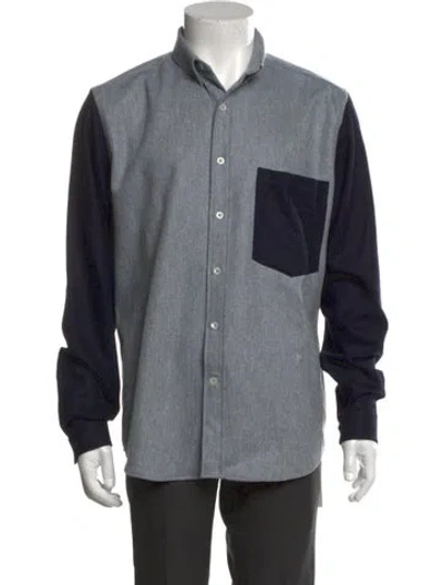 Pre-owned Ami Alexandre Mattiussi Wool Long Sleeve Shirt In Gray