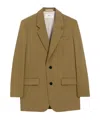 Ami Alexandre Mattiussi Wool Long-sleeved Blazer In Brown