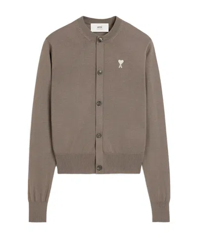 AMI ALEXANDRE MATTIUSSI WOOL LONG-SLEEVED CARDIGAN