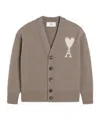 Ami Alexandre Mattiussi Ami Paris Cardigan In Gray