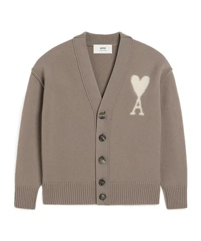 AMI ALEXANDRE MATTIUSSI AMI PARIS AMI DE COEUR KNITTED CARDIGAN
